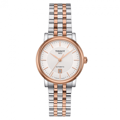 Remontoir à montres pour montre Tissot Carson Carson Premium Automatic 30 Stainless Steel / Rose Or PVD / Argent / Bracelet