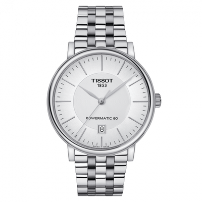 Watch Winder for watch Tissot Carson Carson Premium Powermatic 80 Stainless Steel / Silver / Bracelet