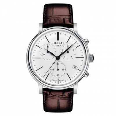 Watch Winder for watch Tissot Carson Carson Premium Chronograph Quartz 41 Stainless Steel / Silver / Strap