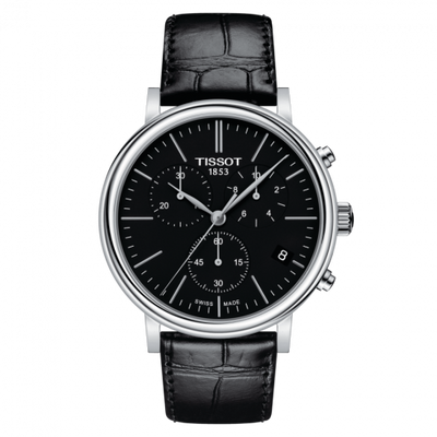Remontoir à montres pour montre Tissot Carson Carson Premium Chronograph Quartz 41 Stainless Steel / Noire / Bracelet