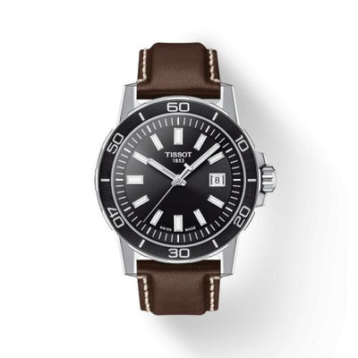 Watch Winder for watch Tissot Supersport Supersport Stainless Steel / Black