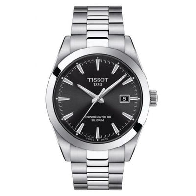 Remontoir à montres pour montre Tissot Gentleman Gentleman Powermatic Stainless Steel / Noire / Bracelet