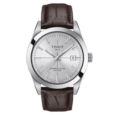 Remontoir à montres pour montre Tissot Gentleman Gentleman Powermatic Stainless Steel / Argent / Strap