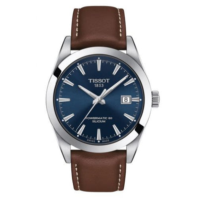 Remontoir à montres pour montre Tissot Gentleman Gentleman Powermatic Stainless Steel / Bleu / Strap