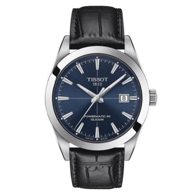 Remontoir à montres pour montre Tissot Gentleman Gentleman Powermatic Stainless Steel / Bleu / Strap