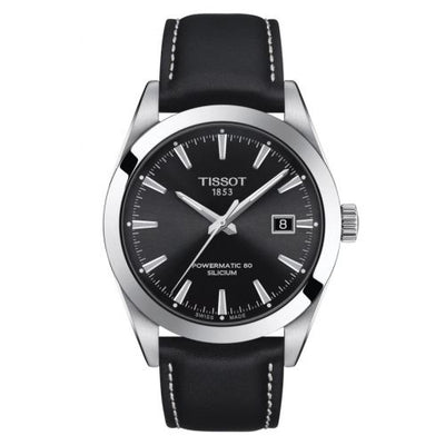 Remontoir à montres pour montre Tissot Gentleman Gentleman Powermatic Stainless Steel / Noire / Strap