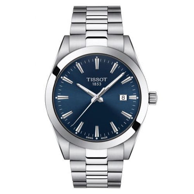 Remontoir à montres pour montre Tissot Gentleman Gentleman Quartz Stainless Steel / Bleu / Bracelet