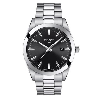 Remontoir à montres pour montre Tissot Gentleman Gentleman Quartz Stainless Steel / Noire / Bracelet