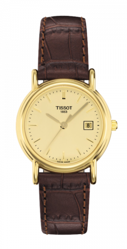 Remontoir à montres pour montre Tissot Carson Carson Quartz 26.8 Yellow Or / Champagne / Strap