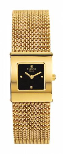 Watch Winder for watch Tissot Bellflower Bellflower Square Yellow Gold / Black / Bracelet