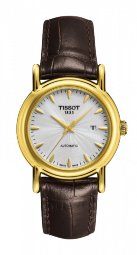Remontoir à montres pour montre Tissot Carson Carson Automatic 29.7 Yellow Or / Argent / Strap