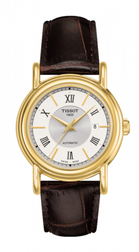 Remontoir à montres pour montre Tissot Carson Carson Automatic 29.7 Yellow Or / Argent / Strap