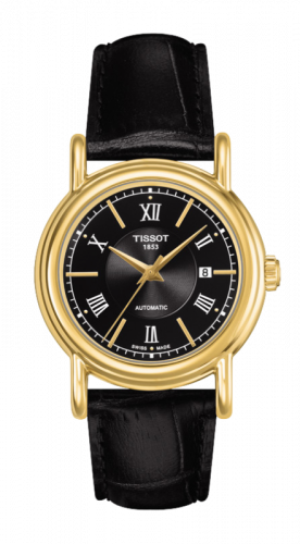 Remontoir à montres pour montre Tissot Carson Carson Automatic 29.7 Yellow Or / Noire / Strap