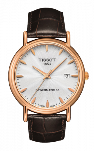 Watch Winder for watch Tissot Carson Carson Powermatic 80 40 Rose Gold / Silver / Strap