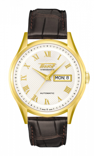 Watch Winder for watch Tissot Heritage Visodate Automatic Yellow Gold / Silver / Strap