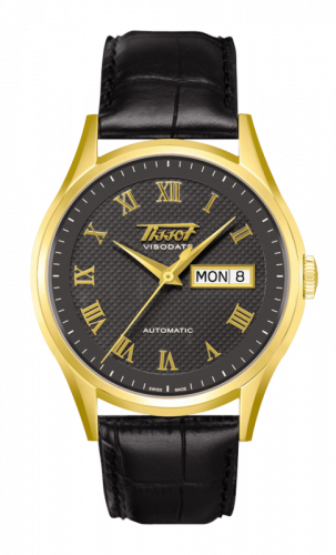 Watch Winder for watch Tissot Heritage Visodate Automatic Yellow Gold / Black / Strap