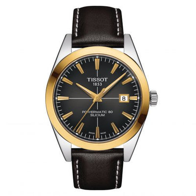 Remontoir à montres pour montre Tissot Gentleman Gentleman Powermatic Stainless Steel / Yellow Or / Gris / Strap