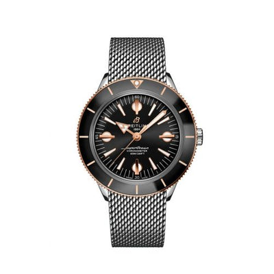 Remontoir à montres pour montre Breitling Superocean Heritage Superocean Heritage '57 Stainless Steel / Red Or / Noire / Mesh