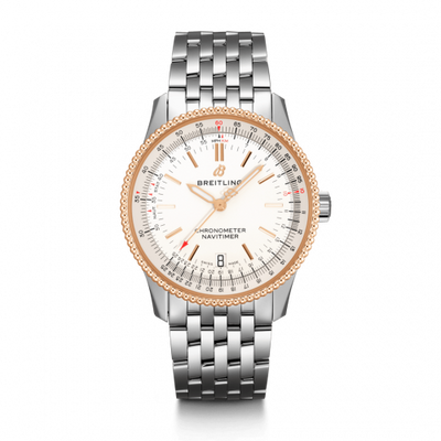 Watch Winder for watch Breitling Navitimer Navitimer 1 38 Automatic Stainless Steel / Red Gold / Silver / Bracelet