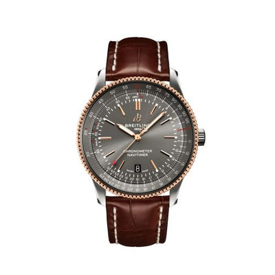 Watch Winder for watch Breitling Navitimer Navitimer Automatic 41 Automatic Stainless Steel / Rose Gold / Grey / Croco - Pin