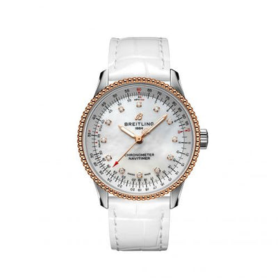 Watch Winder for watch Breitling Navitimer Navitimer 1 35 Automatic Stainless Steel / Red Gold / MOP / Croco / Pin