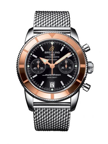 Remontoir à montres pour montre Breitling Superocean Heritage Superocean Heritage 44 Chronograph Stainless Steel / Red Or / Noire / Milanese