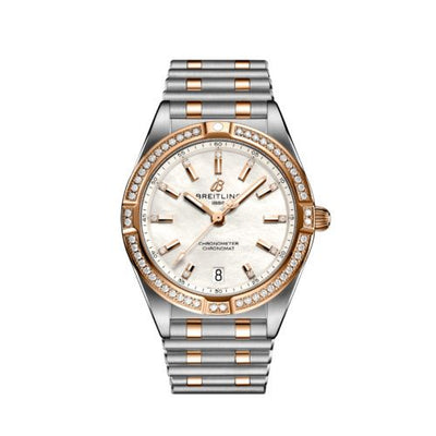 Remontoir à montres pour montre Breitling Chronomat Chronomat 32 Stainless Steel / Red Or - Diamond / MOP / Rouleaux / Boutique Edition