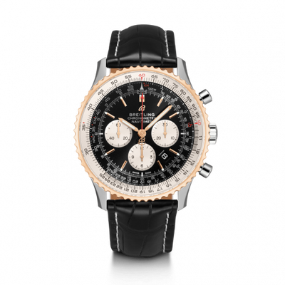 Remontoir à montres pour montre Breitling Navitimer Navitimer 1 B01 Chronograph 46 Stainless Steel / Red Or / Noire / Croco / Folding