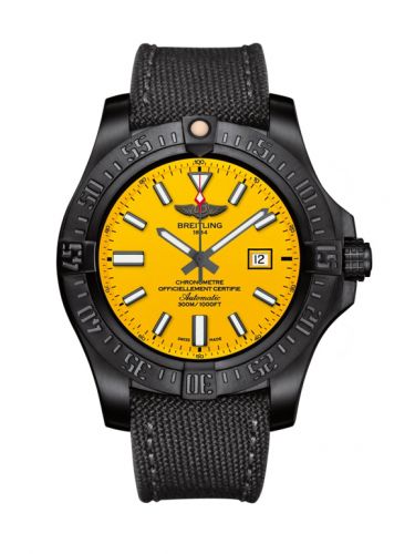 Remontoir à montres pour montre Breitling Avenger Avenger Noirebird 48 Noire Titanium / Cobra Yellow / Military / Boutique Editions