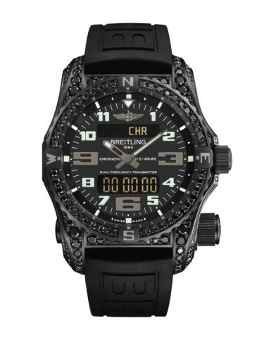 Watch Winder for watch Breitling Emergency Emergency II Night Mission Diamondworks / Black / Rubber / Folding