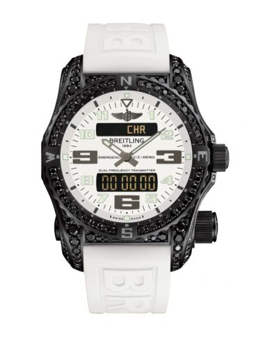 Watch Winder for watch Breitling Emergency Emergency II Night Mission Diamondworks / White / Rubber / Folding