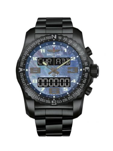 Remontoir à montres pour montre Breitling Cockpit B50 Cockpit B50 Night Mission / Bleu MOP / Bracelet