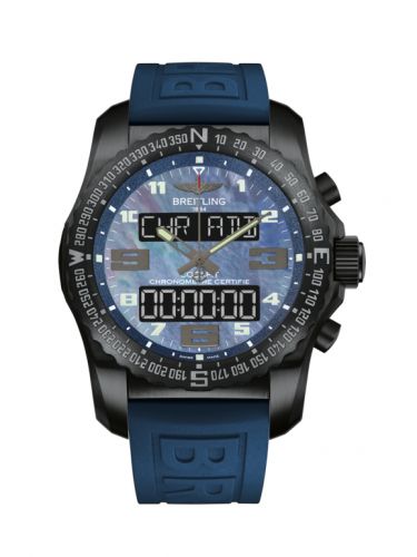 Remontoir à montres pour montre Breitling Cockpit B50 Cockpit B50 Night Mission / Bleu MOP / Rubber / Folding