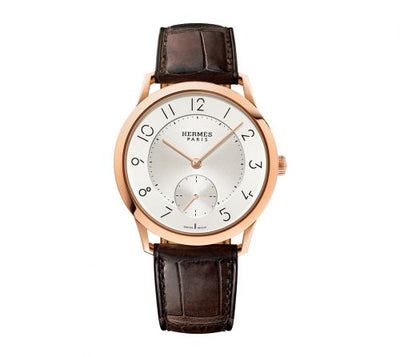 Remontoir à montres pour montre Hermès Slim d'Hermès Slim d'Hermès GM Rose Or / Argent