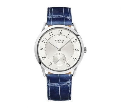 Remontoir à montres pour montre Hermès Slim d'Hermès Slim d'Hermès GM Stainless Steel / Argent