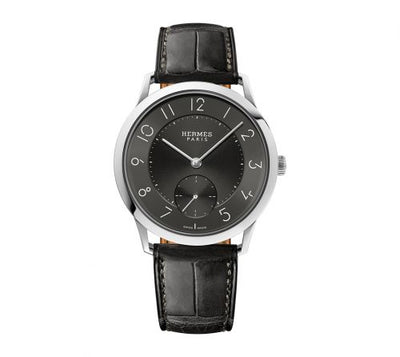 Remontoir à montres pour montre Hermès Slim d'Hermès Slim d'Hermès GM Stainless Steel / Graphite