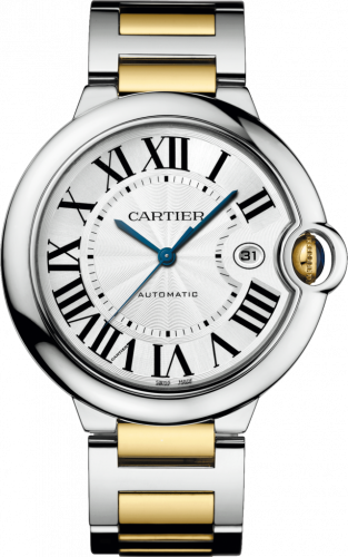 Watch Winder for watch Cartier Ballon Blue de Cartier Ballon Blue de Cartier 42 Automatic Stainless Steel / Yellow Gold / Silver / Bracelet