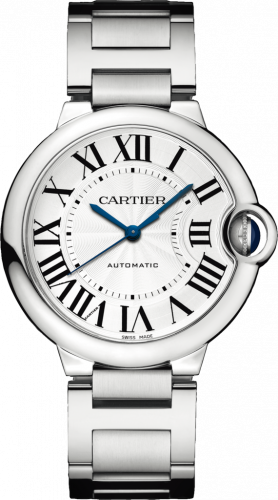 Watch Winder for watch Cartier Ballon Blue de Cartier Ballon Blue de Cartier 36 Automatic Stainless Steel / Silver / Bracelet