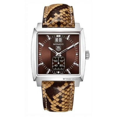 Uhrenbeweger für Uhr TAG Heuer Monaco Monaco Quartz Big Date Stainless Steel / Brown / Python