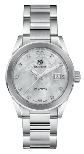 Uhrenbeweger für Uhr TAG Heuer Carrera Carrera Quartz 36 Stainless Steel / MOP / Bracelet