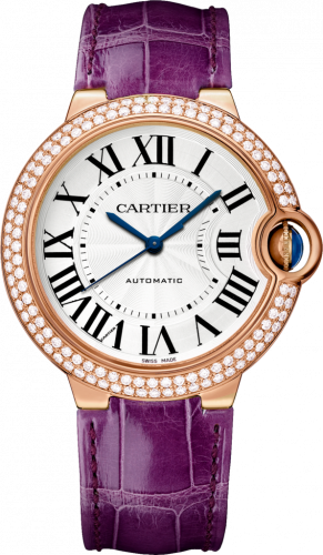Watch Winder for watch Cartier Ballon Blue de Cartier Ballon Blue de Cartier 36 Automatic Pink Gold / Diamonds / Purple
