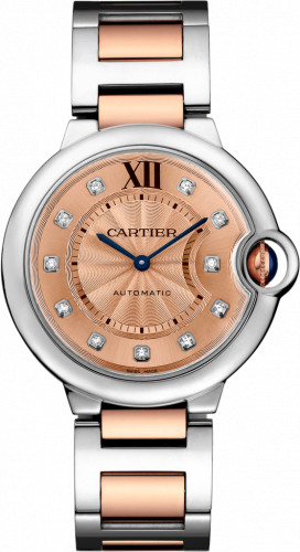 Watch Winder for watch Cartier Ballon Blue de Cartier Ballon Blue de Cartier 36 Automatic Stainless Steel / Pink Gold / Champagne / Bracelet
