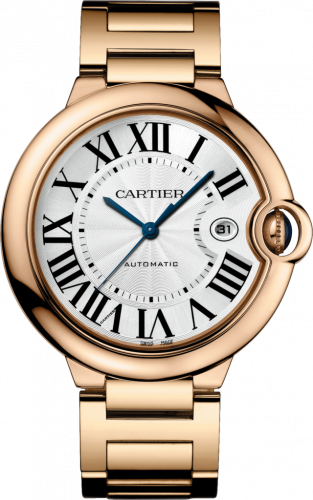 Watch Winder for watch Cartier Ballon Blue de Cartier Ballon Blue de Cartier 42 Automatic Pink Gold / Silver / Bracelet