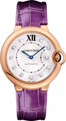 Watch Winder for watch Cartier Ballon Blue de Cartier Ballon Blue de Cartier 36 Automatic Pink Gold / Diamond / Purple