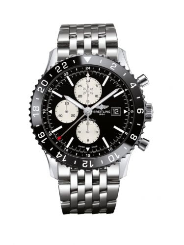 Remontoir à montres pour montre Breitling Chronoliner Chronoliner Stainless Steel / Noire / Bracelet