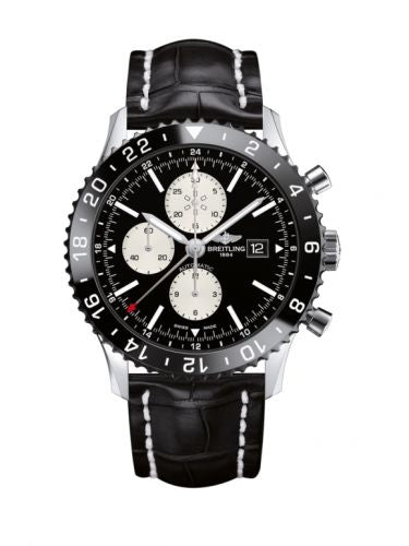 Remontoir à montres pour montre Breitling Chronoliner Chronoliner Stainless Steel / Noire / Croco